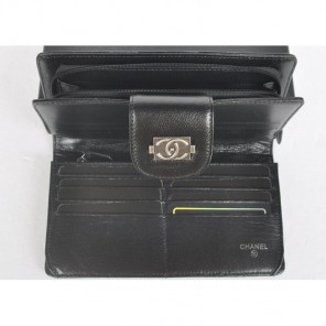 Boy Chanel Matelasse Continental Wallet A082 Black