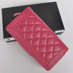 Boy Chanel Matelasse Continental Wallet A082 Rose