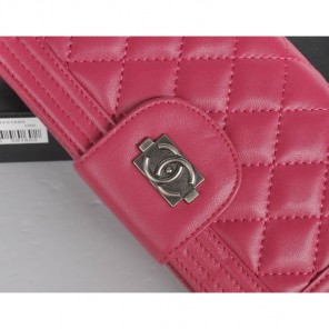 Boy Chanel Matelasse Continental Wallet A082 Rose