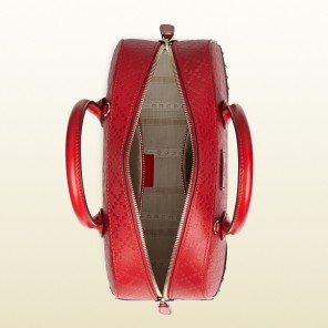 Bright diamante leather top handle bag