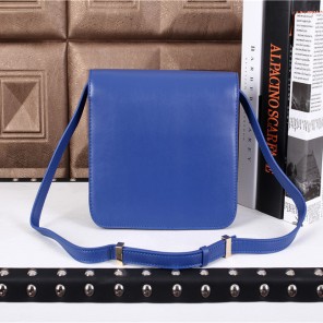 Celine Classic Box Small Flap Bag Lambskin Leather C3118 Blue