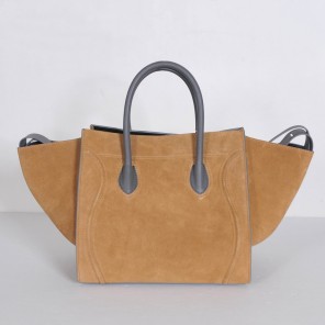 Celine Luggage Phantom Bags Suede Leather 3341 in Naturals