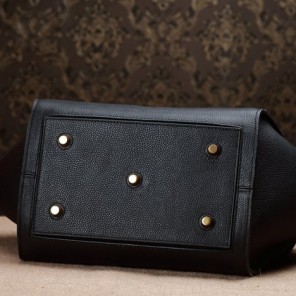 Celine Tie Nano Top Handle Bag Original Leather C3052 Black