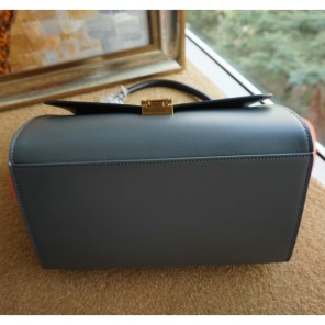 Celine Trapeze Bag Suede Leather C6608 Grey&Black&Orange