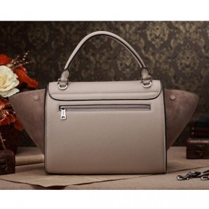 Celine mini Trapeze Top Handle Bag Original Grainy Leather 3342 Khaki