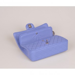 Chanel 2.55 Series Bag Original Lambskin Leather 1112 Lavender in Silver