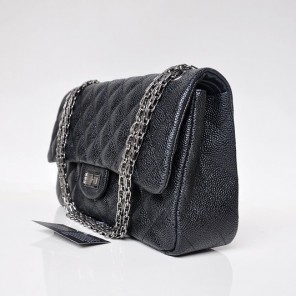 Chanel A30226 Classic Flap Bag Caviar leather in Black