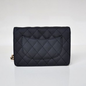 Chanel A33814 Nubuck Cannage Pattern leather mini Flap Bag with Black