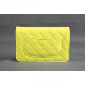 Chanel A33814 Original Patent Leather Flap Bag Lemon in Silver