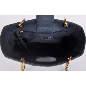 Chanel A50994 Medium Shopping Bags Caviar Leather Blue Golden Hardware