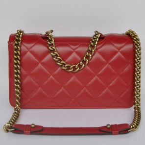 Chanel A68320 Flap Shoulder Bag Calfskin Leather Claret