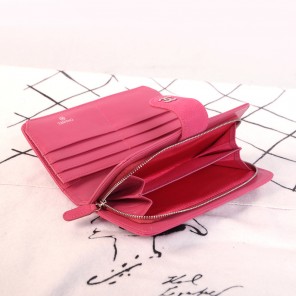 Chanel C013 Matelasse Bi-Fold Wallet in Original Cannage Pattern Nubuck Leater