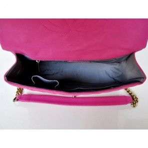 Chanel Classic Cannage Pattern Nubuck Leather Top Flap Bag A67622 Rose