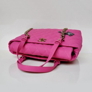 Chanel Classic Nubuck Cannage Pattern leather Two Handle Bag A69091 Rose