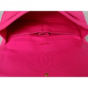 Chanel Jumbo Quilted Classic Caviar leather Flap Bag A58600 Peach Gold