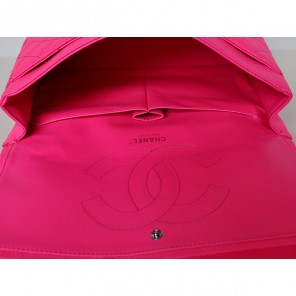 Chanel Jumbo Quilted Classic Caviar leather Flap Bag A58601 Peach Silver