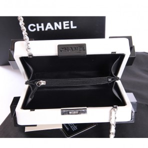 Chanel Lego Clutch A37010 White&Black