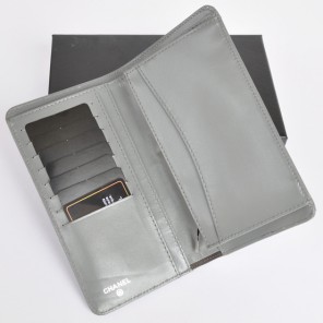 Chanel Patent Leather Bi-Fold Wallet A31508 Grey