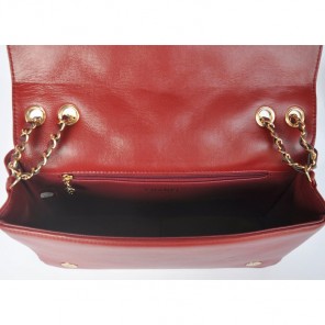 Chanel Sheepskin Leather Flap Shoulder Bag A67748 Maroon