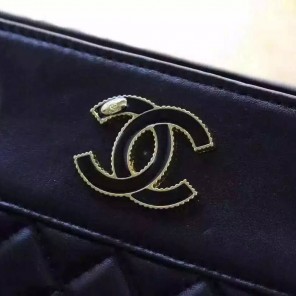 Chanel Sheepskin Leather Shoulder Bag A20203 Black