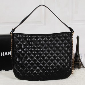 Chanel Sheepskin Leather tote shoulder Bag A2238 Black