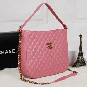 Chanel Sheepskin Leather tote shoulder Bag A2238 Cherry pink