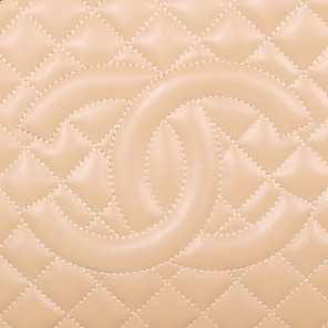 Chanel Shopping Bag Calfskin Leather A52248 Apricot