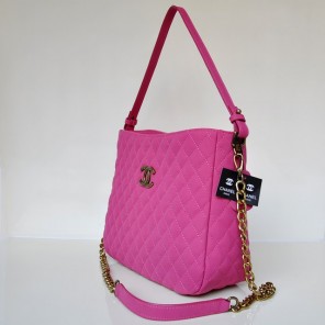 Chanel Shopping Bag Cannage Pattern Nubuck Leather A69095 Rose