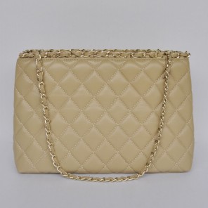 Chanel Shopping Bag Sheepskin Leather A30177 Apricot