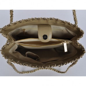 Chanel Shopping Bag Sheepskin Leather A30177 Apricot