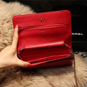 Chanel mini Flap Bag A31157 Red Original Sheepskin Leather