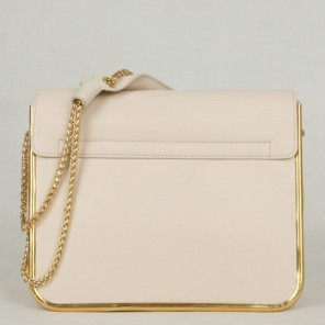 Chloe Sally Shoulder Bags Calf Leather Beige 508914