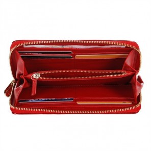 Dior Patent Leather Long Leather Wallet 31103 Red