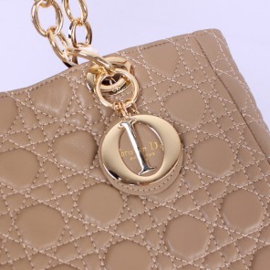 Dior Soft Shopper Bag Sheepskin Leather D35878 Apricot