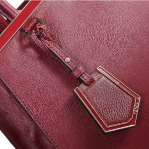 Fendi 2Jours Medium Tote Bag Horsehair 2552M Bordeaux