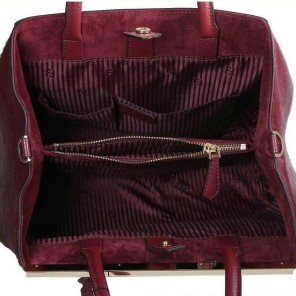 Fendi 2Jours Medium Tote Bag Horsehair 2552M Bordeaux
