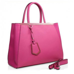 Fendi 2Jours Medium Tote Bag Original Leather 2552M Peach