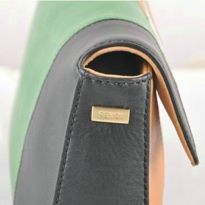 Fendi Multicolour Baguette Pouchette Clutch F2559 Green