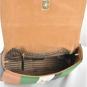 Fendi Multicolour Baguette Pouchette Clutch F2559 Green