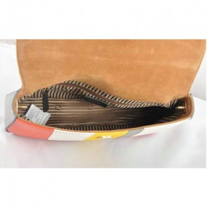 Fendi Multicolour Baguette Pouchette Clutch F2559 White