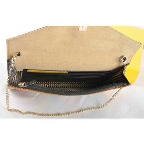 Fendi Pequin Large Canvas Clutch 8M0283 Black
