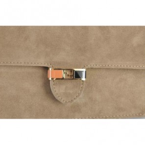 Fendi Toujour Gold Chain Clutch Suede 8M0291 Khaki