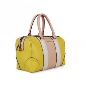Givenchy Lucrezia Duffel Bag 6233 in Pink with white with Lemon Yellow