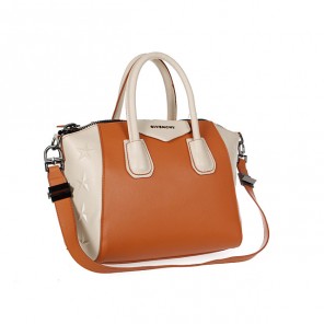 Givenchy mini Antigona Bag Smooth Leather 6360 Earth yellow and Off-White