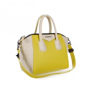 Givenchy mini Antigona Bag Smooth Leather 6360 Lemon and Off-White