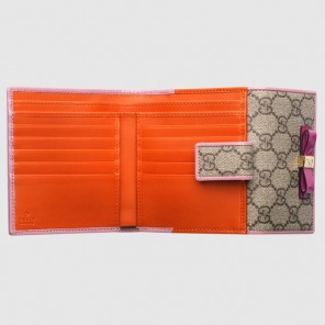 Gucci Bow GG Supreme wallet 406925 KLQUG 8431