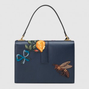 Gucci Cat Lock leather top handle bag 421998 CWLVT 8640