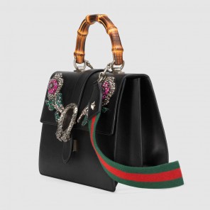 Gucci Dionysus embroidered leather top handle bag 421999 DUX8N 8389