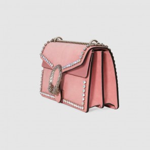 Gucci Dionysus suede shoulder bag with crystals 400249 CXZFN 6663