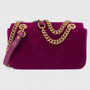 Gucci GG Marmont embroidered velvet mini bag 446744 K4DST 5668